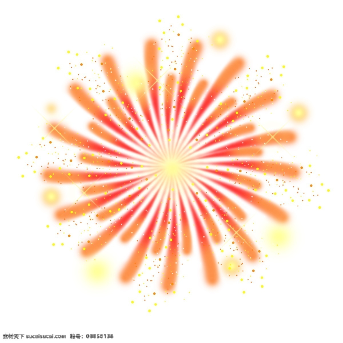手绘 节日 装饰 烟花 烟火 浪漫 效果元素