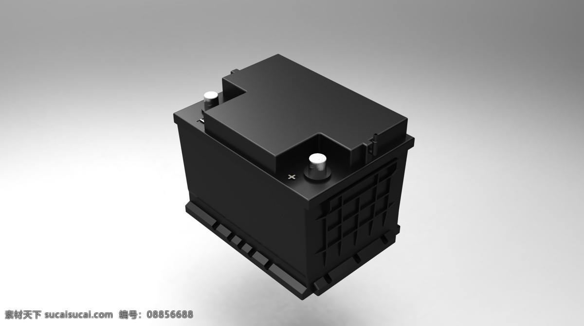电动 汽车配件 博世 电池 12v 电气 汽车 3d模型素材 其他3d模型