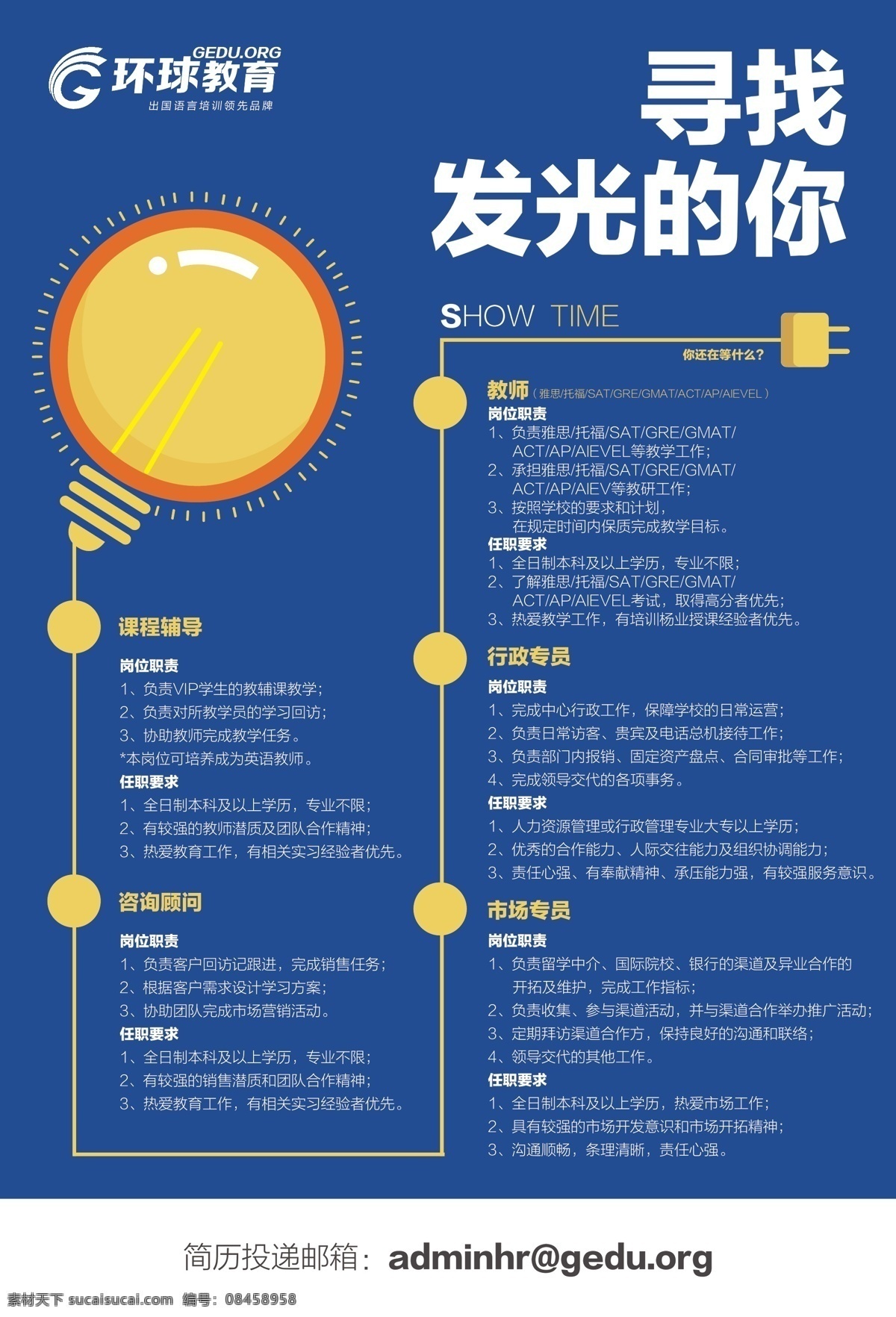 招聘 海报 招聘海报 灯 关联图 黄色 昵图 站酷 素材中国 全景 素材之家 红动中国 视觉中国 behance