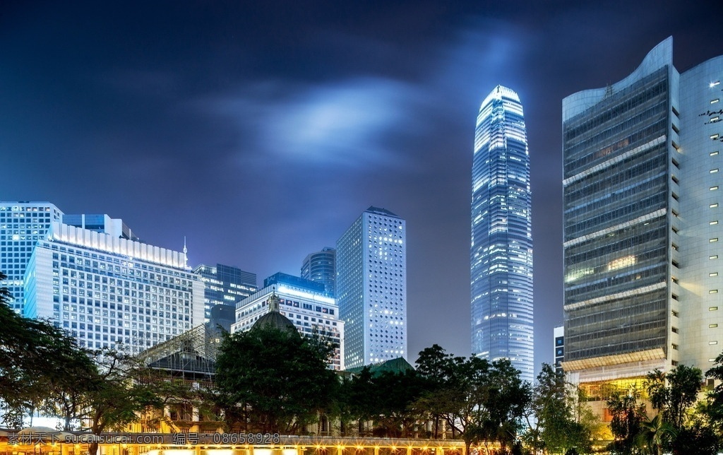 香港 国际金融 中心 夜景 中环 国际金融中心 香港夜景 城市 都市 大都会 建筑物 建筑群 大楼 楼房 高楼 大厦 夜空 夜晚 灯光 写字楼 商务楼 仰视 仰拍 树木 城市夜景 霓虹 城市景观 城市建筑 高楼大厦 自然景观 建筑景观