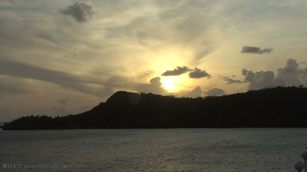 波拉 岛 日落 股票 录像 海 太阳 天空 湾 云 波拉波拉岛 法属波利尼西亚 太平洋 岛屿 热带 海洋 水 黄 视频 其他视频