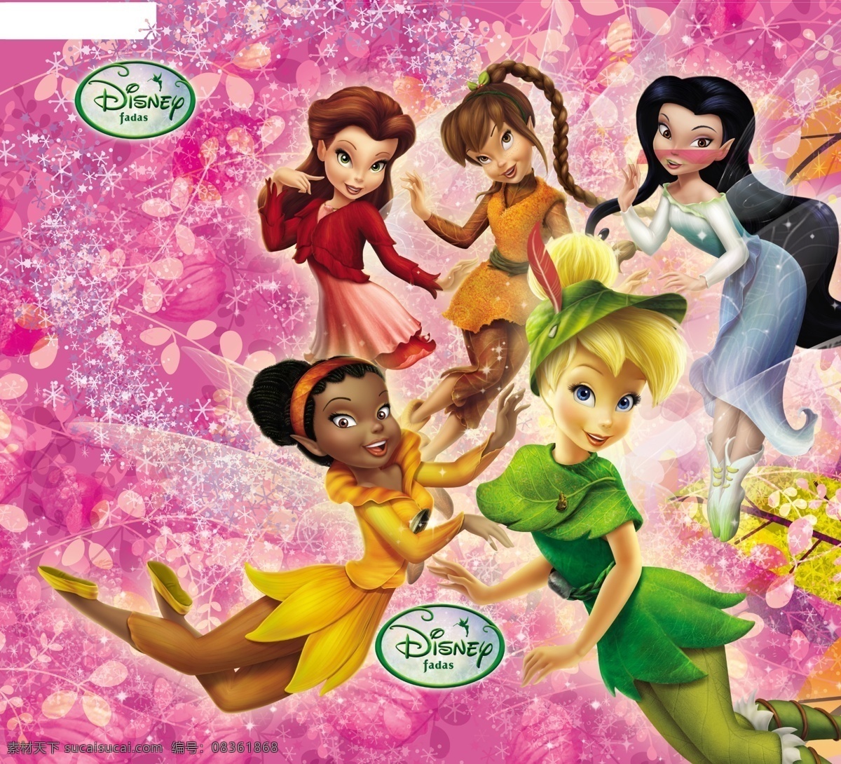 迪士尼 disney 小精灵 2014新款 外贸 快乐可爱卡通 适合300 像素印刷 明星偶像 psd格式 超清 动漫人物 动漫动画