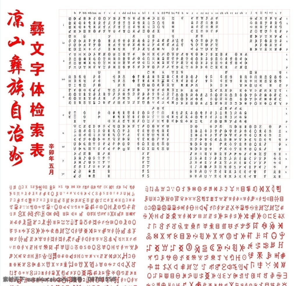 凉山 彝 文字 体 检索 表 彝文 彝文字 字体 凉山州 彝族 矢量素材类 矢量素材 其他矢量 矢量