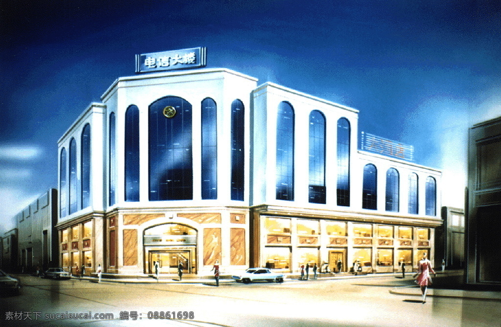建筑设计 手绘 效果图 设计素材 手绘图纸 建筑装饰 黑色