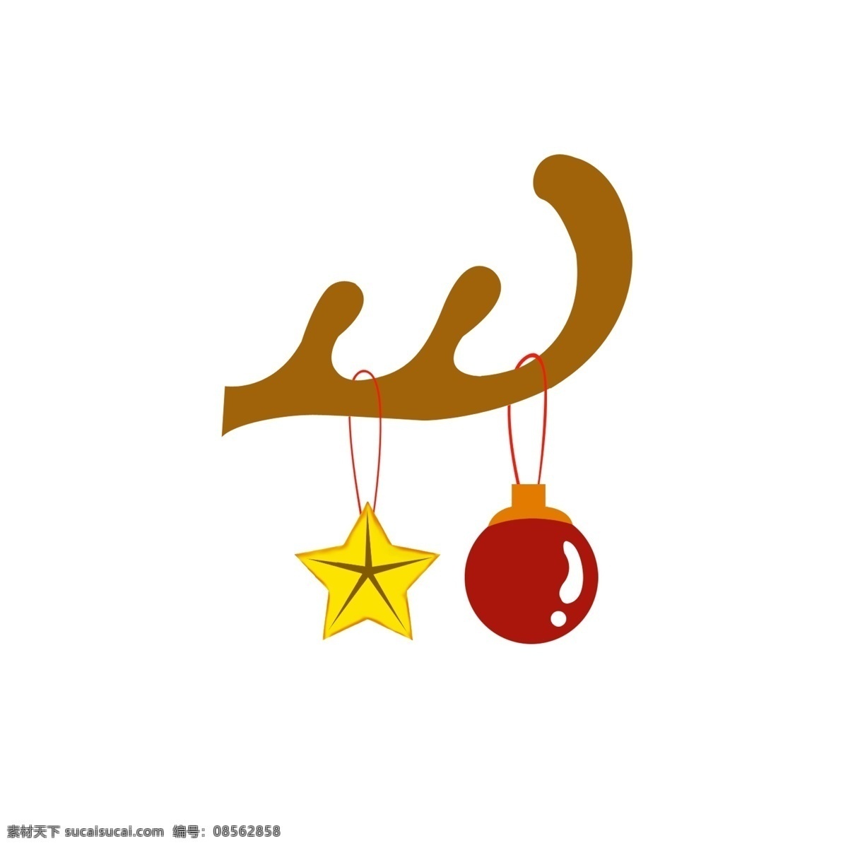 圣诞节 挂饰 商用 鹿角 圣诞球 星星