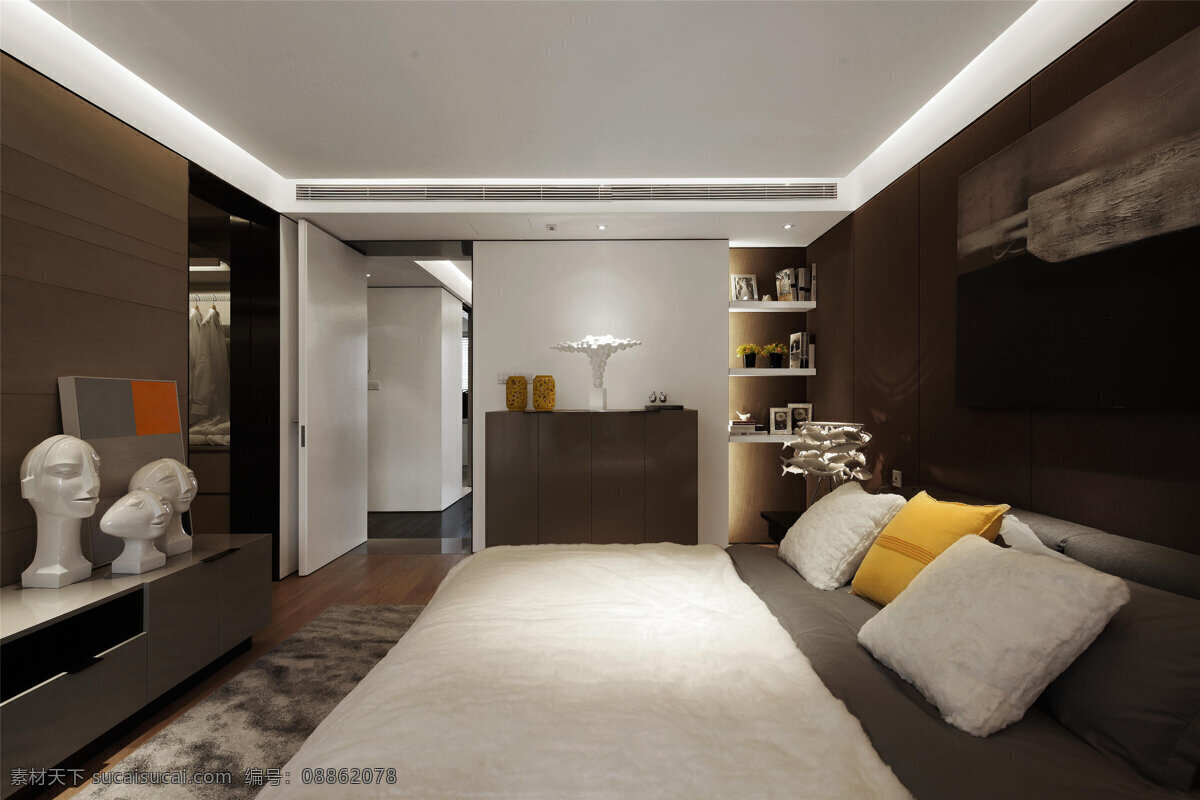 现代 简约 卧室 大 床 设计图 家居 家居生活 室内设计 装修 室内 家具 装修设计 环境设计 效果图 大床