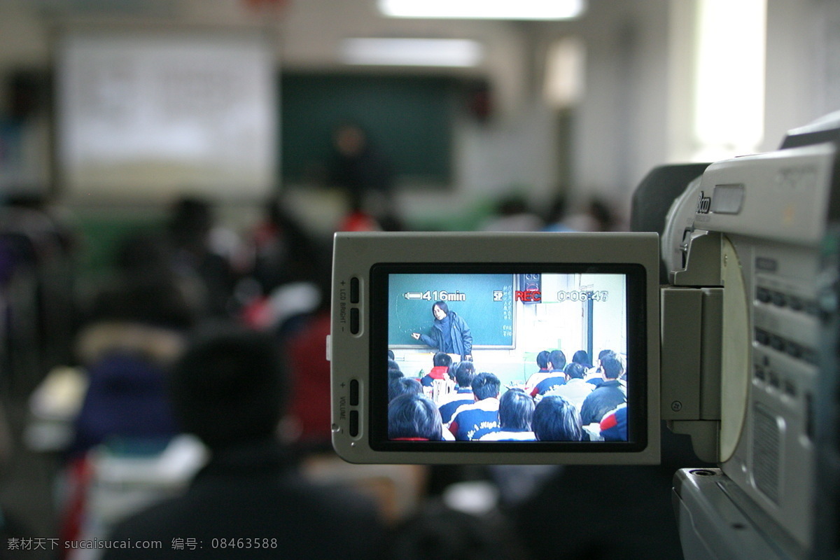 摄像机 录 下 正在 上课 老师 录像 生活百科 学习课程 学习办公 psd源文件