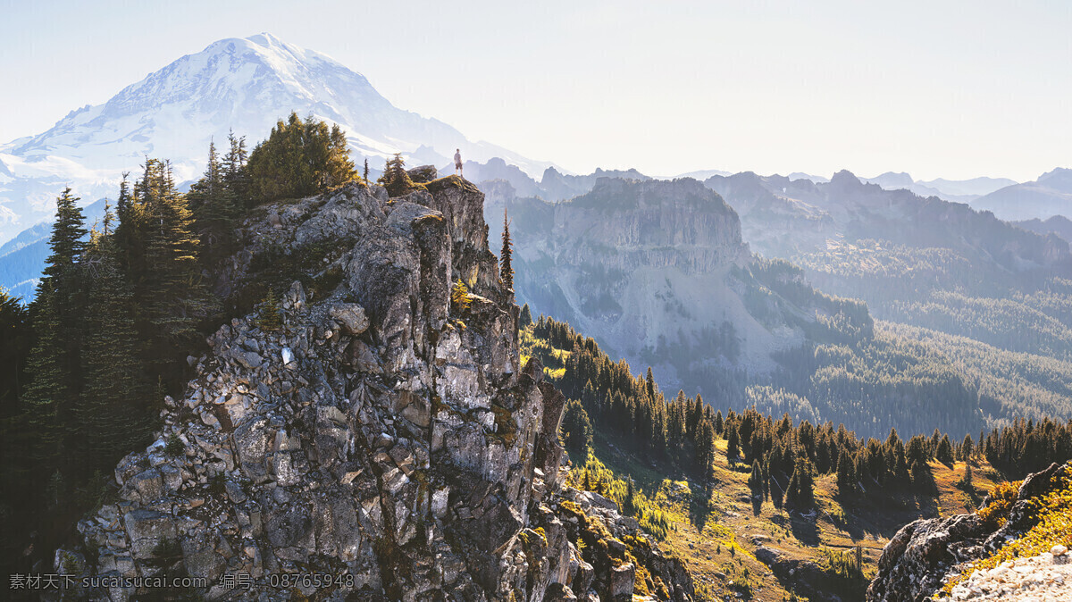 群山 树木 风景 森林 背景 自然景观 自然风景