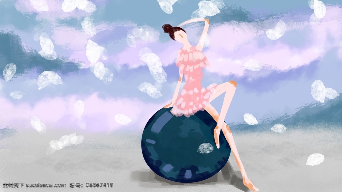 手绘 运动 瑜伽 健身 舞蹈 球 柔美 小清新 模特 羽毛 装饰画 壁纸 女孩 姑娘 舞者 复古肌理 妩媚 姿势 裙子 天鹅 蓬蓬裙 飘落 丸子头 瘦 大长腿 小蛮腰 手机壳 跳舞 婀娜多姿 灰色调 粉色 优美