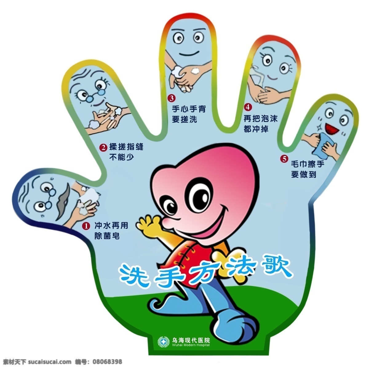 洗手法 医院洗手法 洗手法kt板 招贴设计 白色