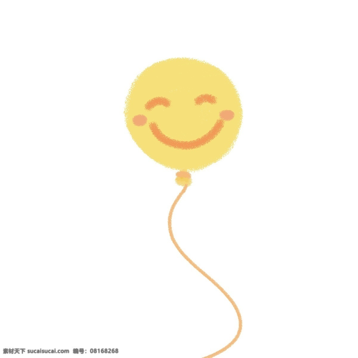 黄色 表情 包 花纹 气球 表情包 可爱 简单
