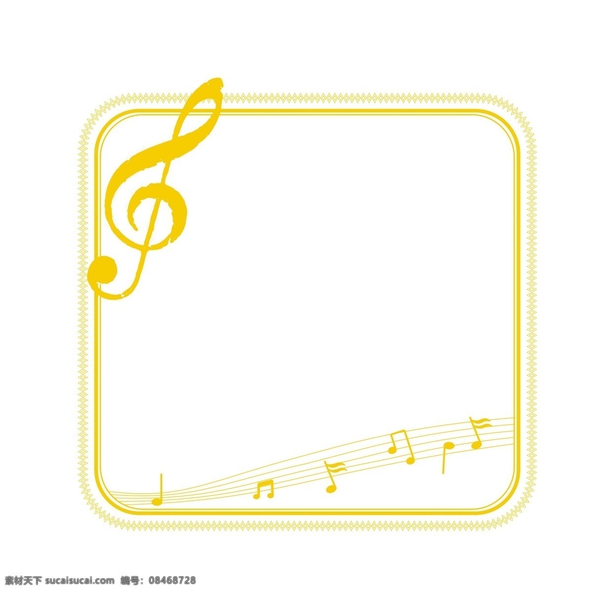 金色 五线谱 可爱 音符 矢量 边框 音乐 乐章 乐谱 简约方形边框 金色边框 烫金边框 亮金色边框 音乐符号 歌曲