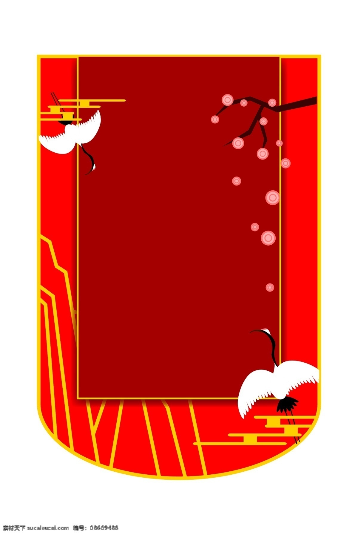 红色 小花 吊 旗 插画 漂亮 手绘小花吊旗 可爱 喜庆小花吊旗 新年小花吊旗