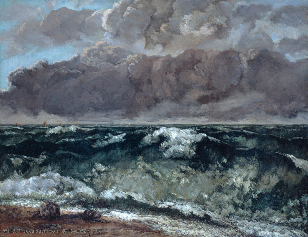 vague 大师 画家 古典 画 建筑 景物 装饰画 油画 la courbet gustave 人物 高清 西方 国外 现代 家居装饰素材