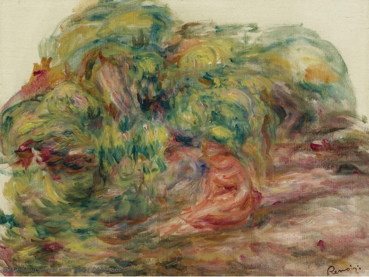1919 大师 画家 风景画 静物 油画 建筑 装饰画 garden the in women two renoir auguste pierre 人物 高清 西方 国外 现代 家居装饰素材
