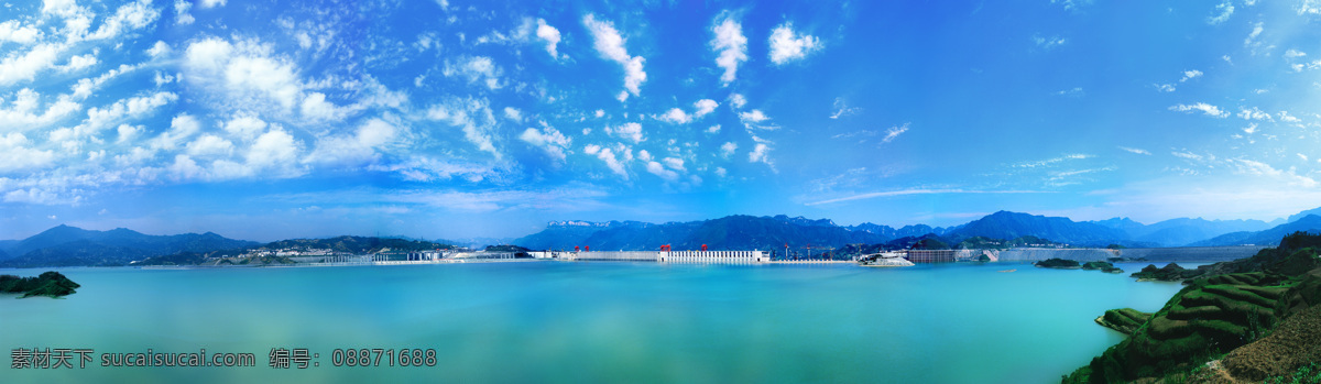 三峡大坝 三峡 大坝 高峡平湖 蓝天 长江 国内旅游 旅游摄影