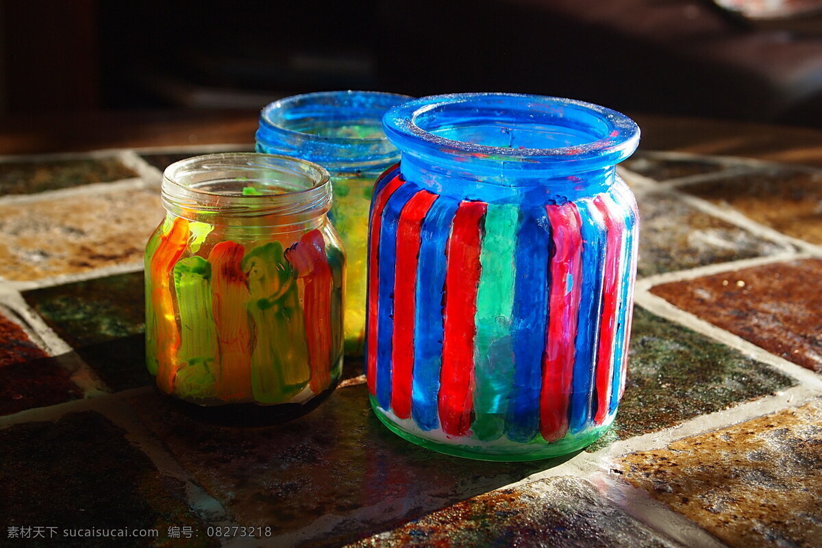 高清 创意 彩色 玻璃 罐 玻璃罐 罐子 玻璃器皿