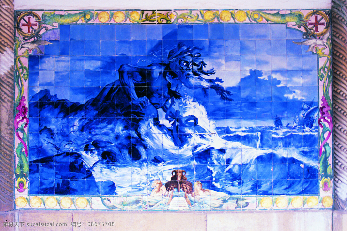 壁画 传说 瓷砖 底纹边框 风景 风景名胜 古迹 花纹 欧洲风格壁画 欧式 欧洲风格 墙画 墙纹理 纹理 欧洲 文化 遗产 宗教 建筑纹理 自然景观 特色 墙壁 墙砖 其他素材 家居装饰素材 室内装饰用图
