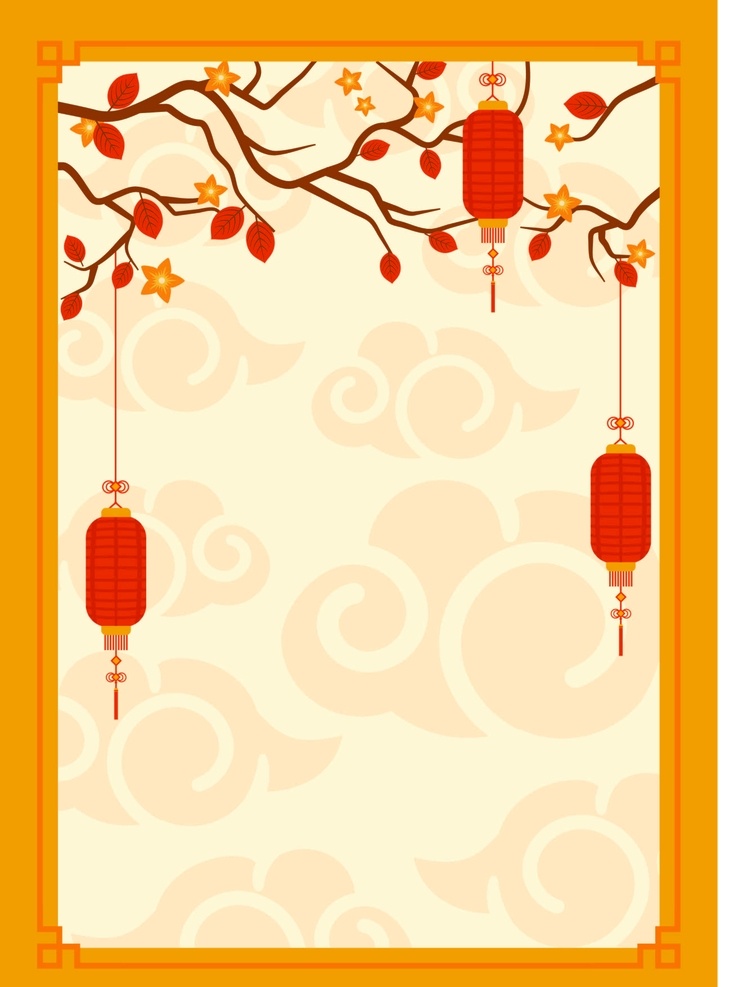 插画中国风 古典 中国风 淡雅 古雅 背景