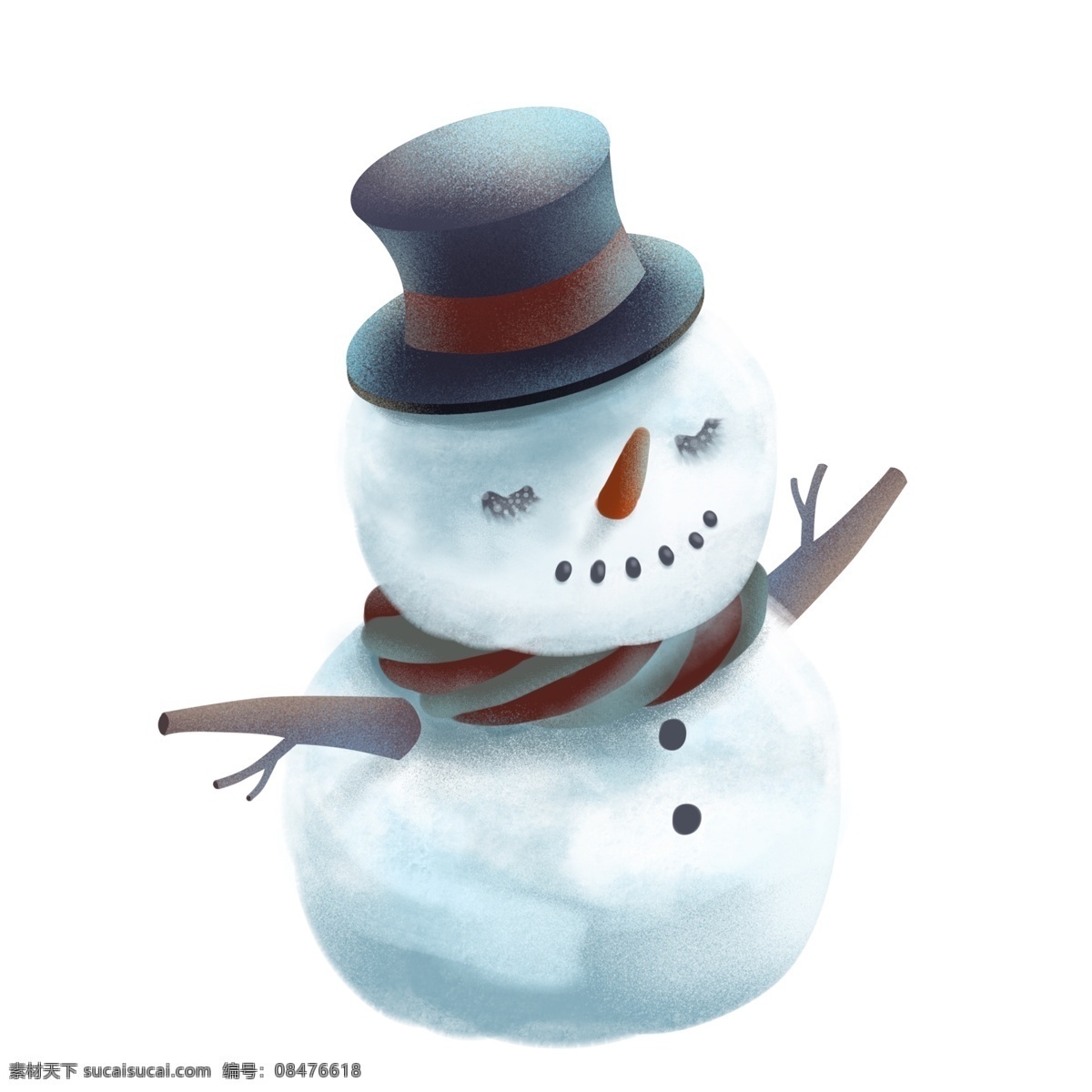 手绘 卡通 雪人 图案 元素 商用 冬季 帽子 设计元素 简约 装饰图案 元素设计 创意元素 psd元素