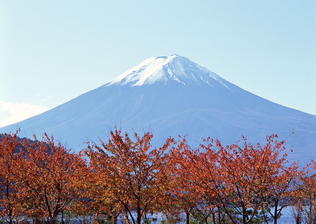 富士山富士山 富士山 日本 雪山 旅游 国外旅游 37樱花 自然景观 自然风景 蓝色