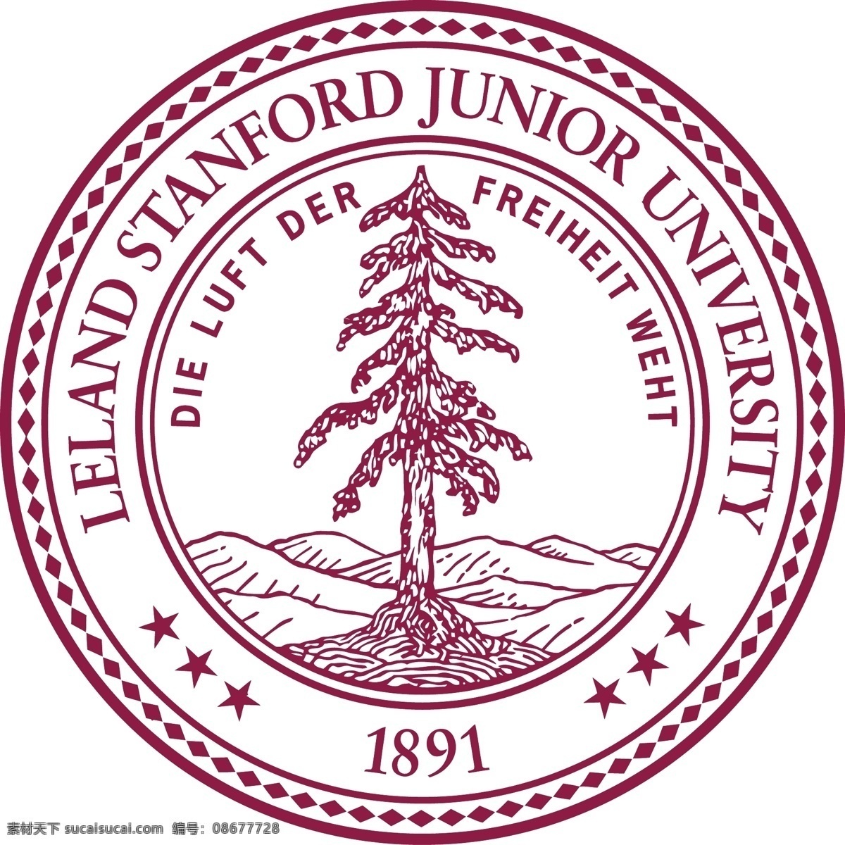 斯坦福大学 校徽 stanford 标志 斯坦福 斯坦福校徽 logo 斯坦福标志 企业 标识标志图标 矢量