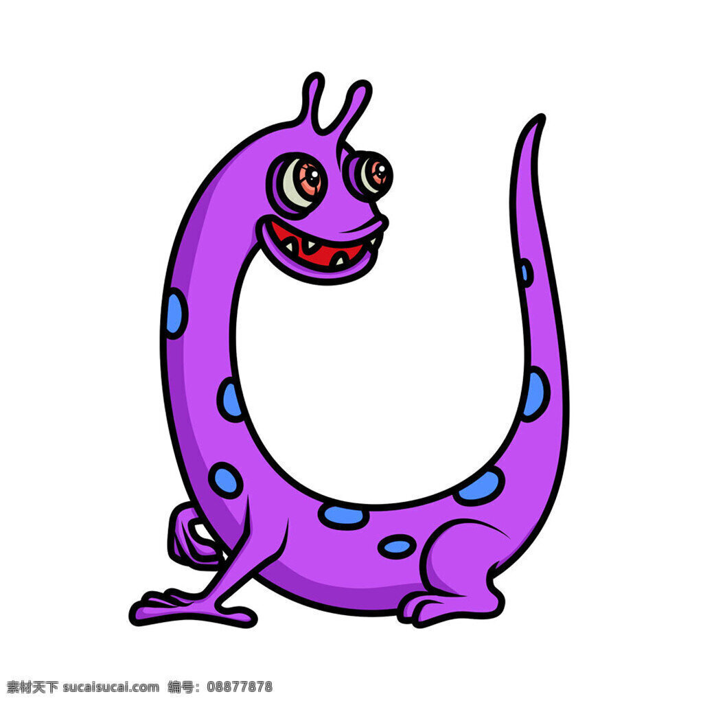 动物字母c 卡通 可爱 素材免费下载 矢量 插画 动物 字母 紫色 恐龙 卡通动物
