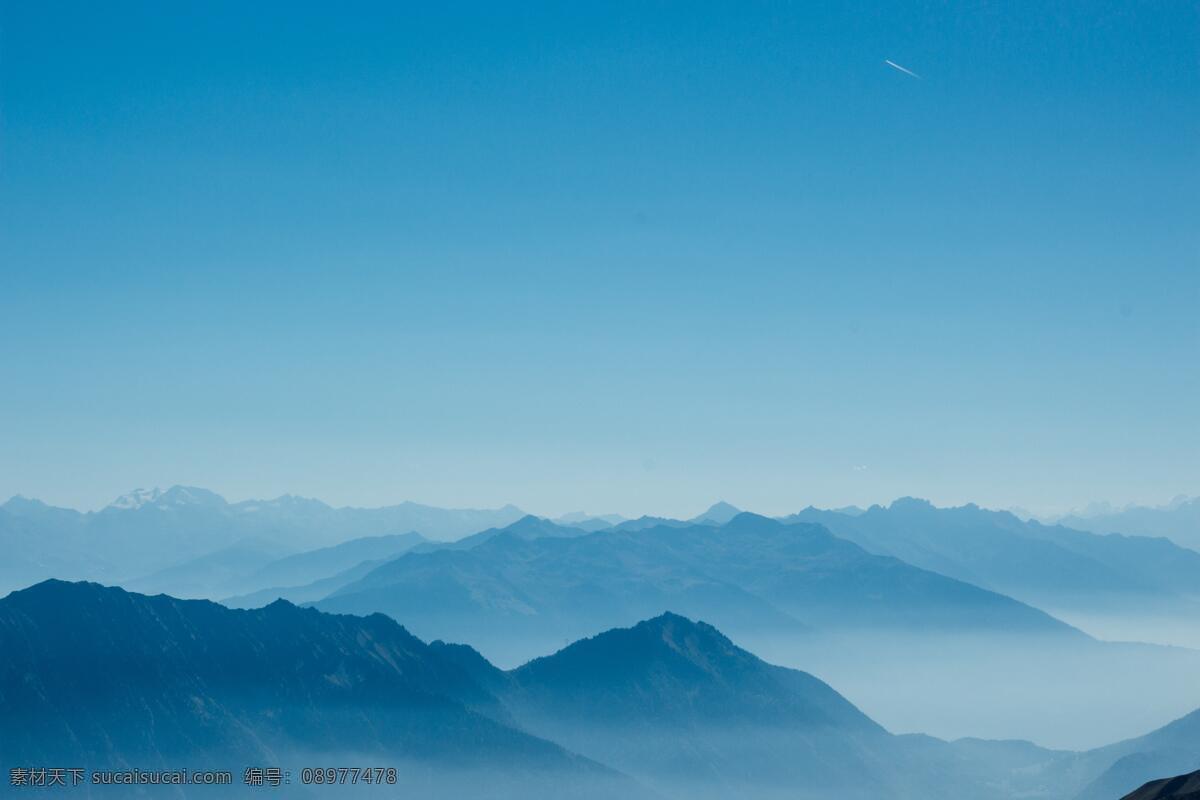 山水 蓝天 山林 雾气 山云 霸气 古风 中国风 中式 风景 中式风景 自然景观 山水风景