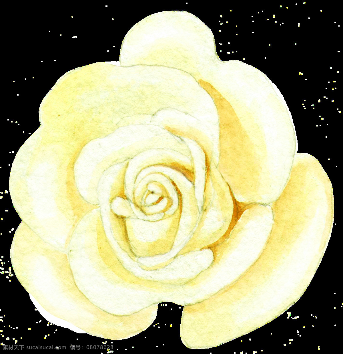 手绘 玫瑰 馒头 透明 逼真 淡黄色 免扣素材 水彩 透明素材 营养 早餐 装饰图案