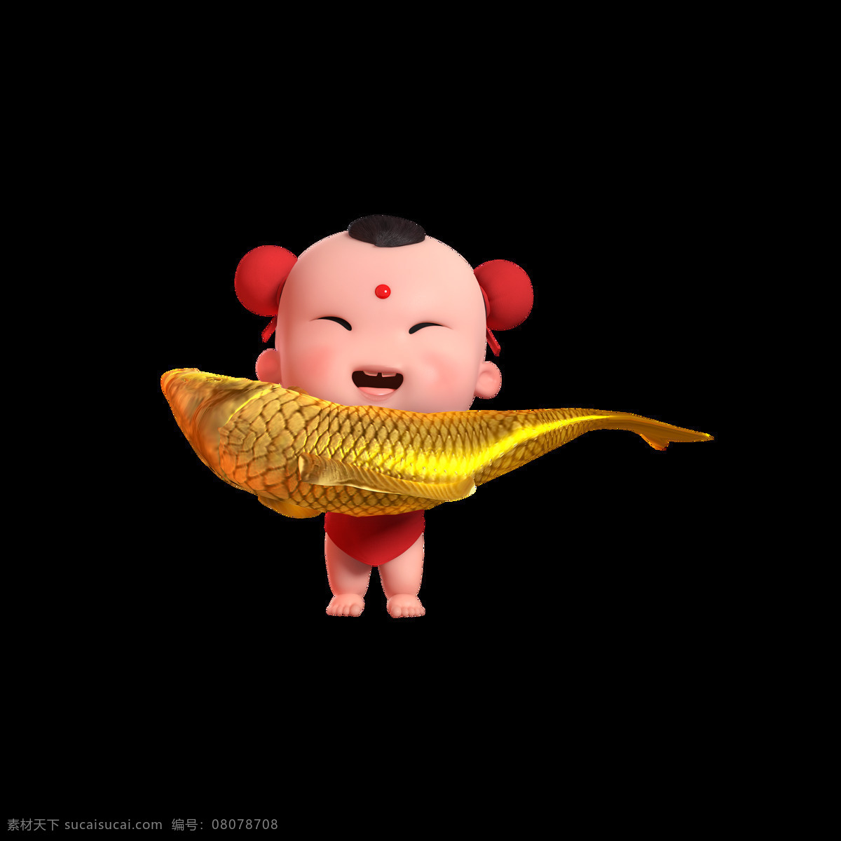 卡通 福娃 手 金鱼 装饰 古典 可爱 喜庆 新年