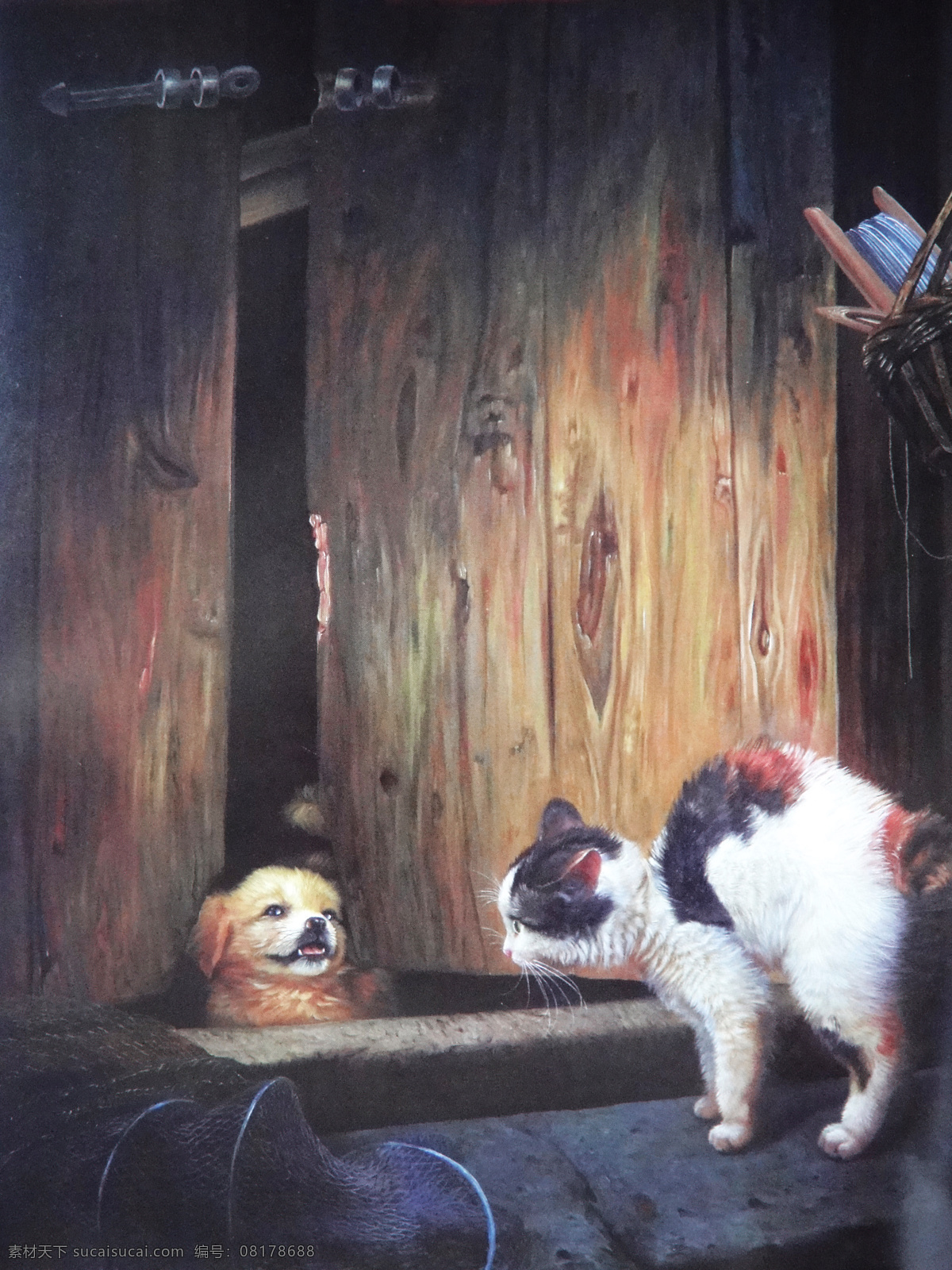 猫 狗 油画 名画 艺术 绘画 文化艺术 艺术画 艺术品 世界名画 书画文字