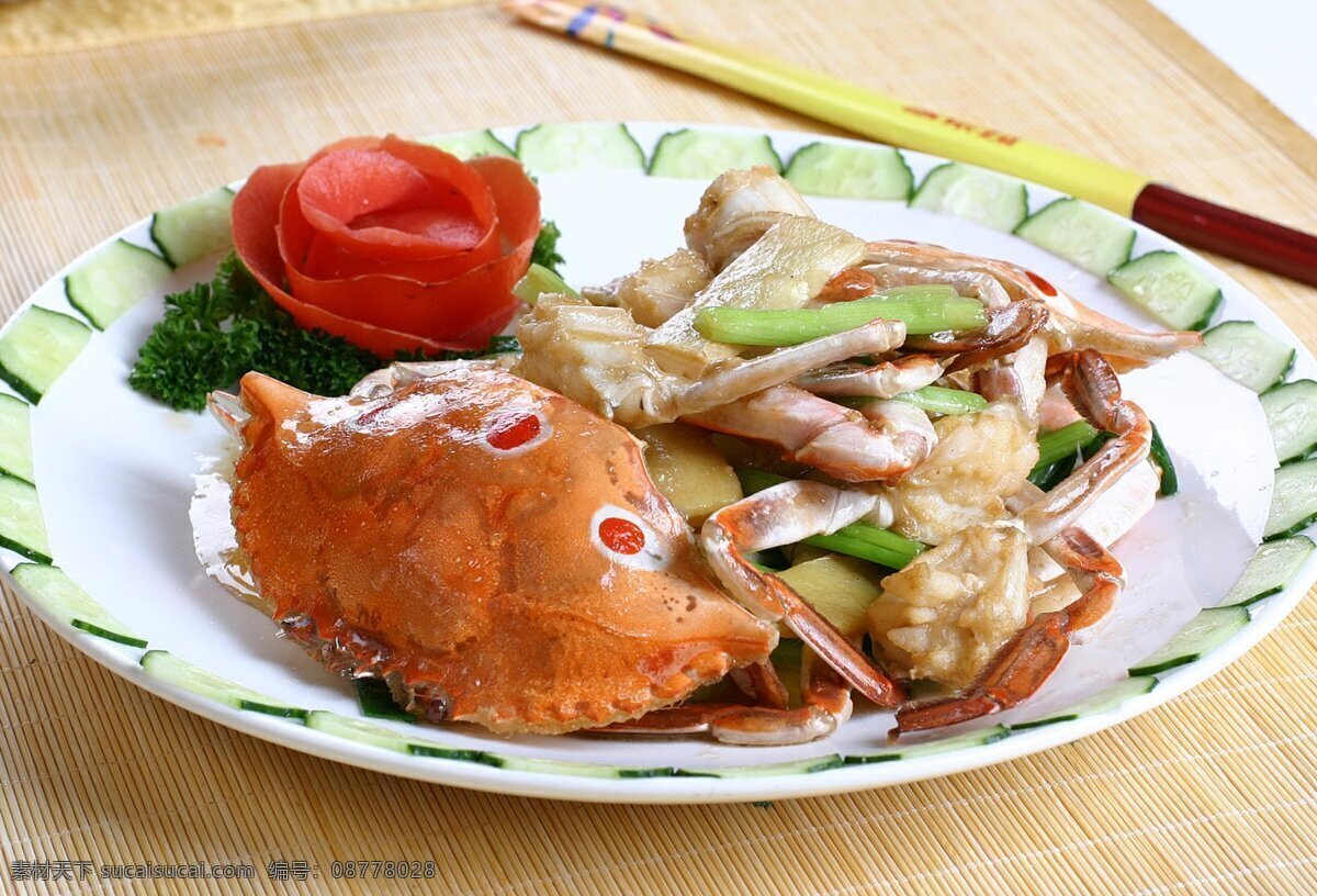 姜葱炒花蟹 葱炒花蟹 姜葱花蟹 花蟹 姜炒花蟹 餐饮美食 传统美食