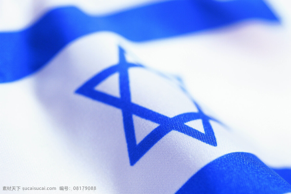 以色列国旗 以色列 国旗 旗帜 飘扬 文化艺术 摄影图库