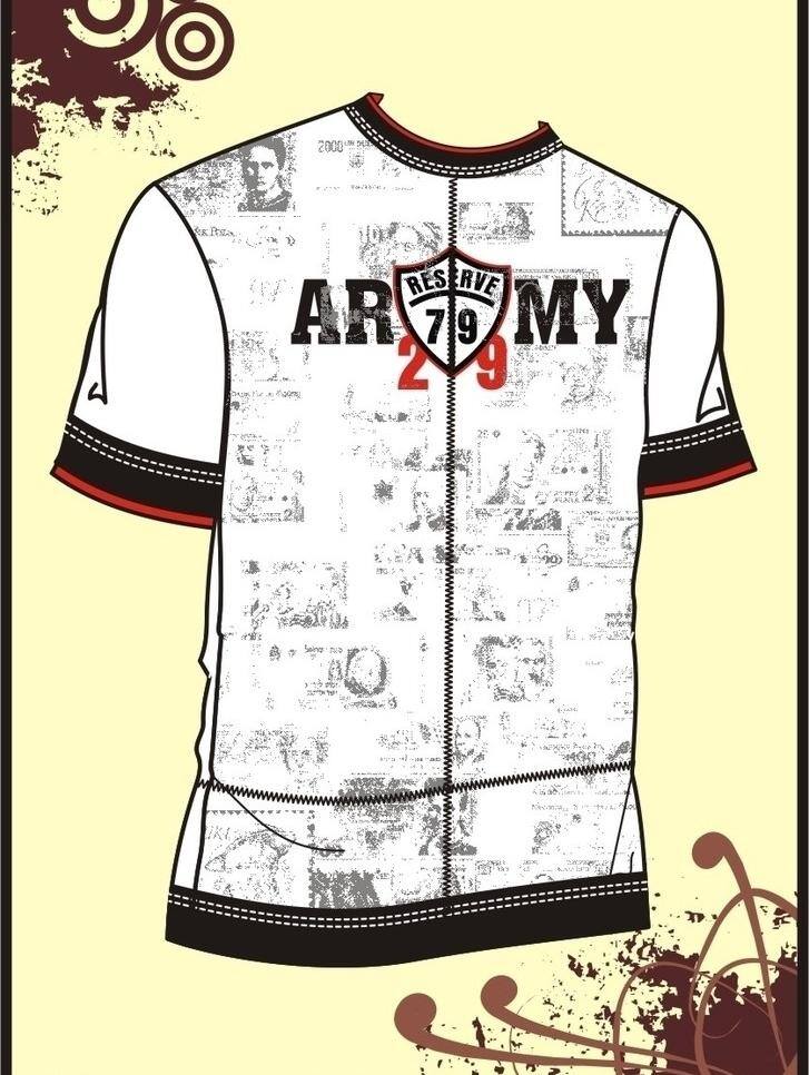 shirt 服装设计 男装 印花设计 t 军队 徽章 图案 矢量 模板下载 军队徽章图案 其他服装素材