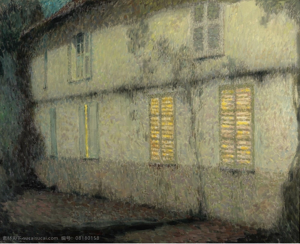 1933 大师 画家 风景画 静物 油画 建筑 装饰画 gerberoy closed shutters sidaner le henri 人物 高清 西方 国外 现代 家居装饰素材