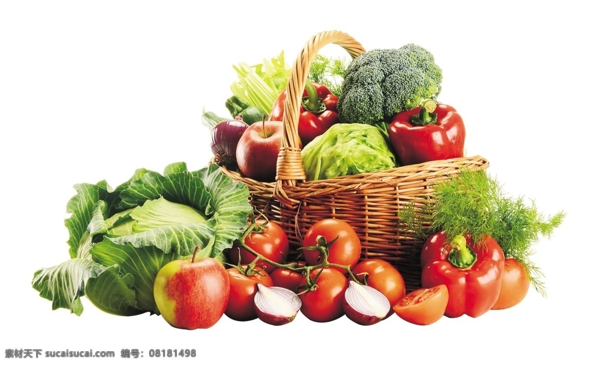 篮子 里 蔬菜水果 大 拼盘 蔬菜 水果 大拼盘 水果素材