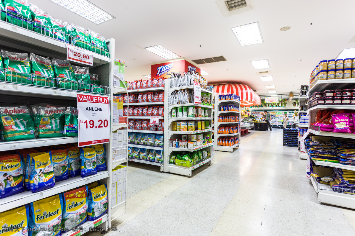 超市货架过道 超市 超市货架 商场 商场货架 卖场 商店 超市陈列 其他类别 生活百科 白色