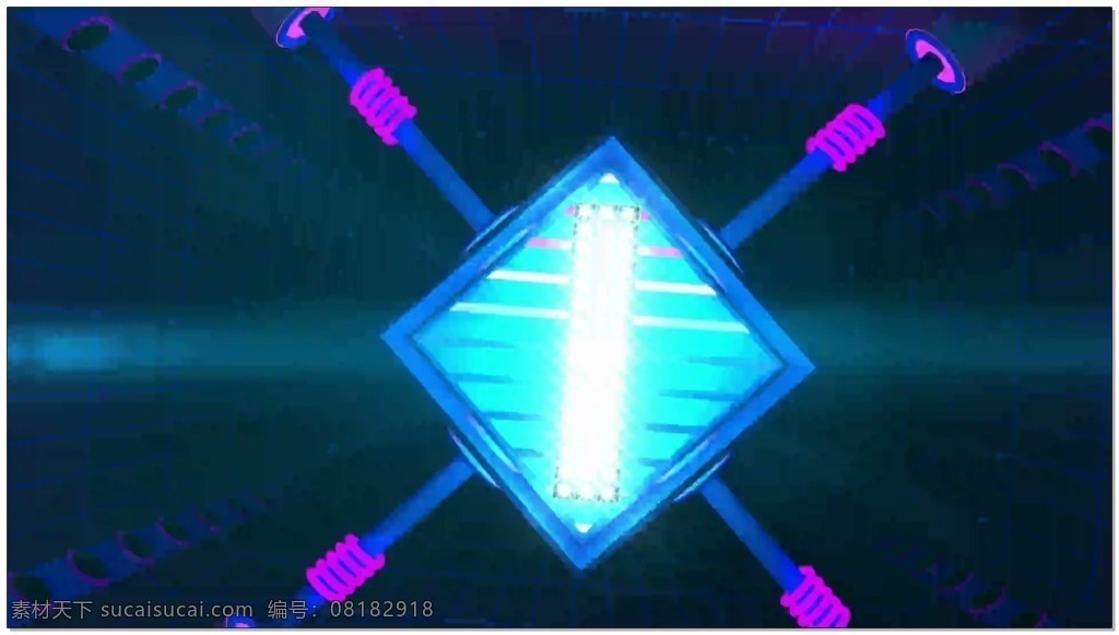 蓝色 派对 舞台 背景 视频 光芒 菱形 科幻 视频素材 动态视频素材