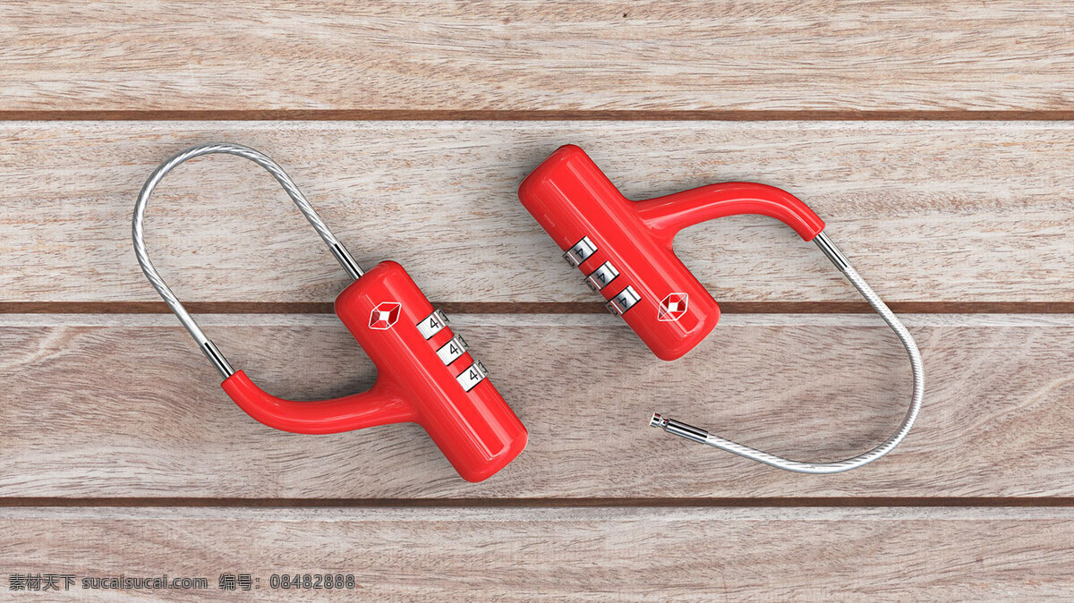 简单 红色 单车 挂锁 产品 创意 单车锁 系列化