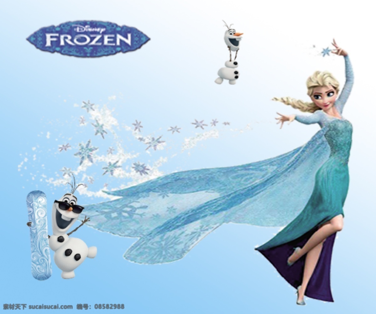 冰雪 奇缘 皇后 雪人 frozen 冰雪皇后艾莎 psd源文件