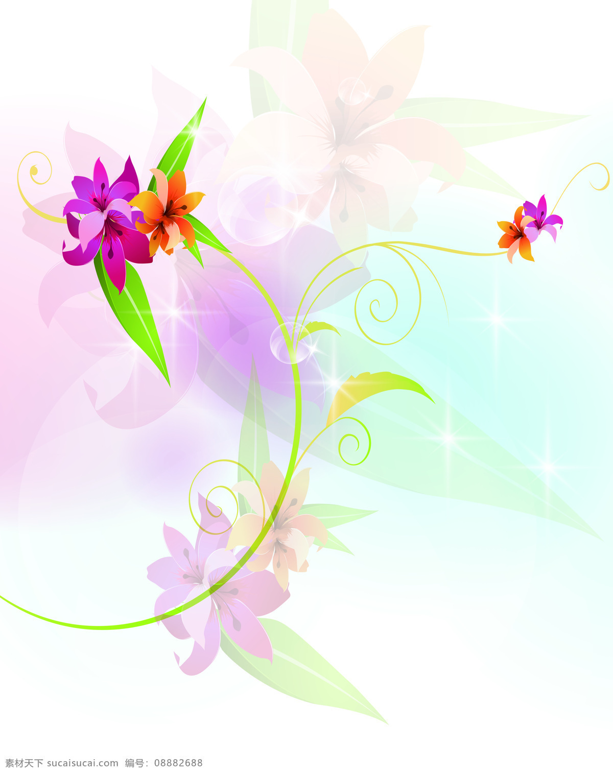 情趣免费下载 底纹 底纹边框 红花 花朵 朦胧背景 情趣 星光 藤枝 移门图案 装饰素材