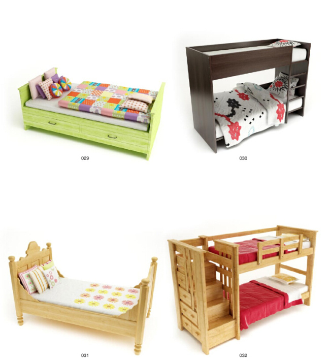 儿童 床 儿童床 家具 模型 3d模型素材 家具模型