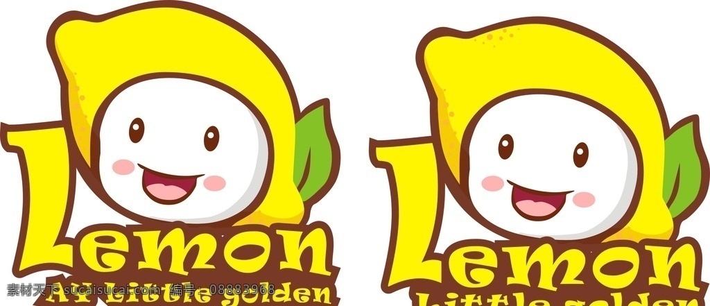 柠檬 logo 卡通人 黄色 小柠人 柠檬人 笑脸