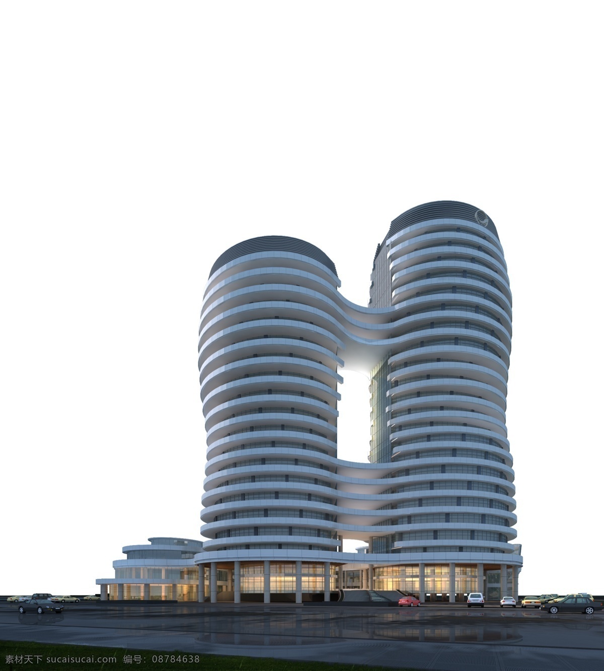 建筑效果图 效果图 楼房效果设计 高楼效果图 楼房效果图 建筑设计 环境设计 大树 高楼 建筑效果