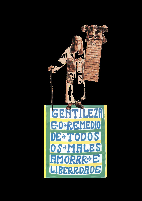 gentilezabrazilian prophettribute 巴西的先知 gentileza 非营利 不 盈利 目的 贡 svg 黑色