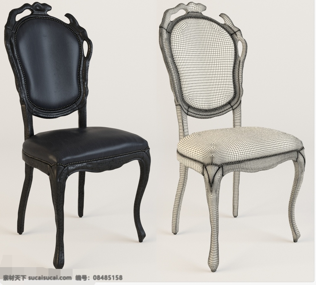 欧式 风格 椅子 模型 3d渲染 效果图下载 欧式风格