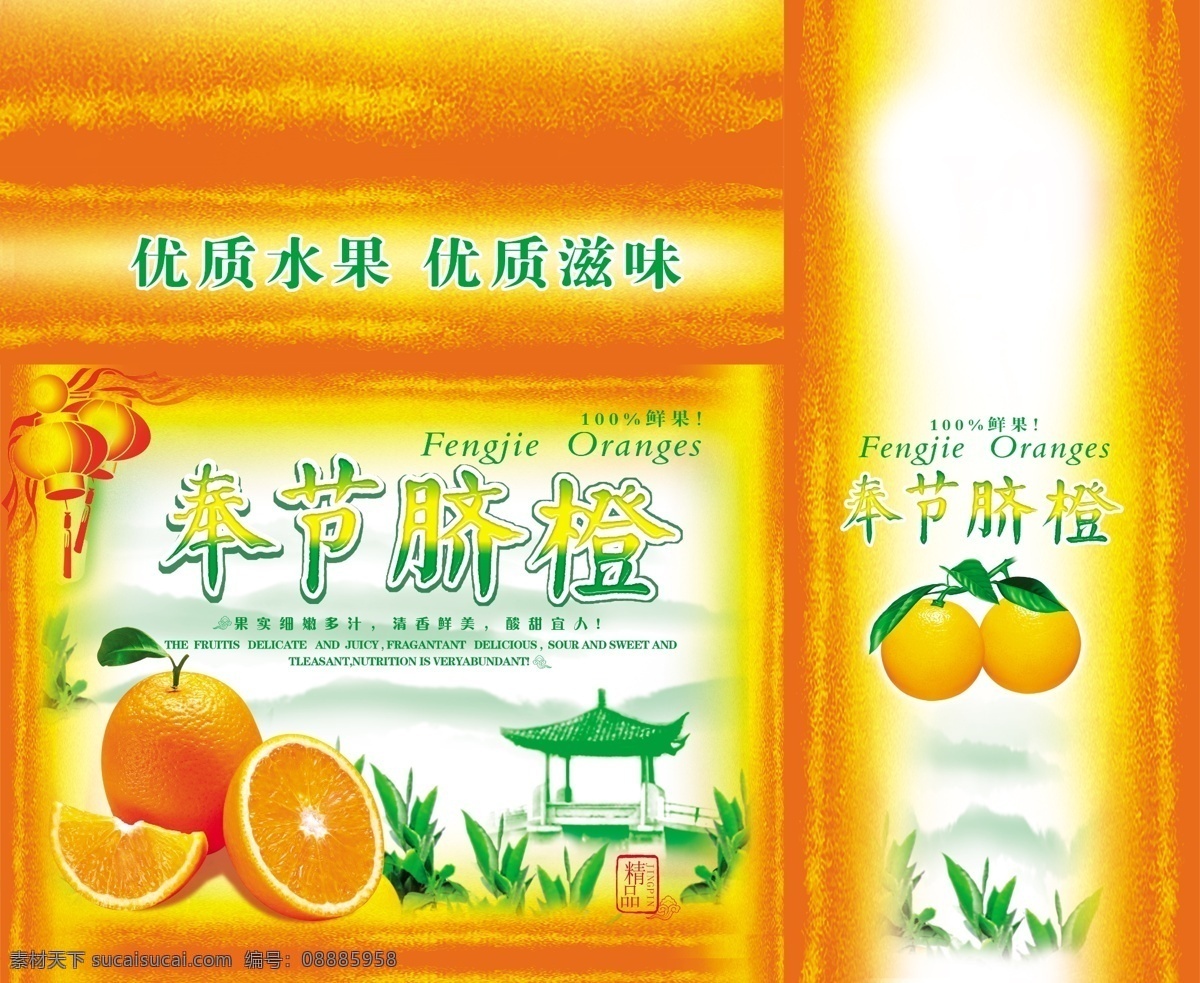 食品包装 包装模板 psd0005 设计素材 psd源文件 橙色