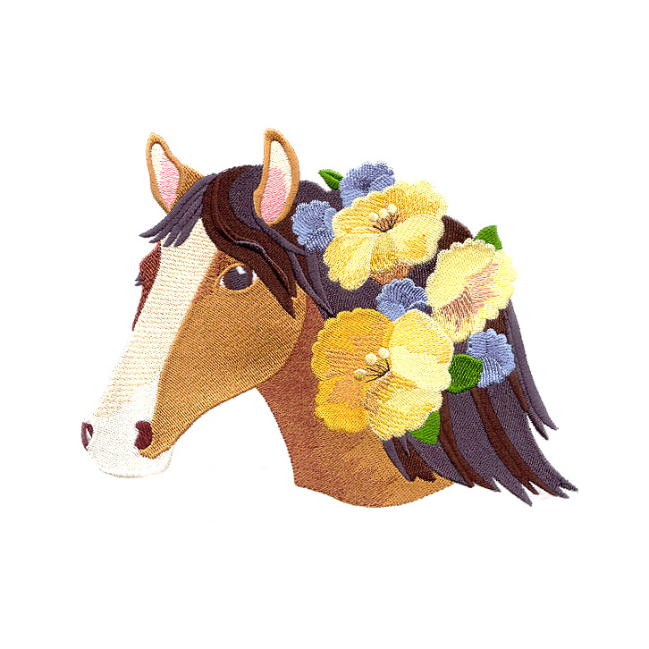 绣花免费下载 动物 服装图案 花朵 绣花 植物 马 面料图库 服装设计 图案花型