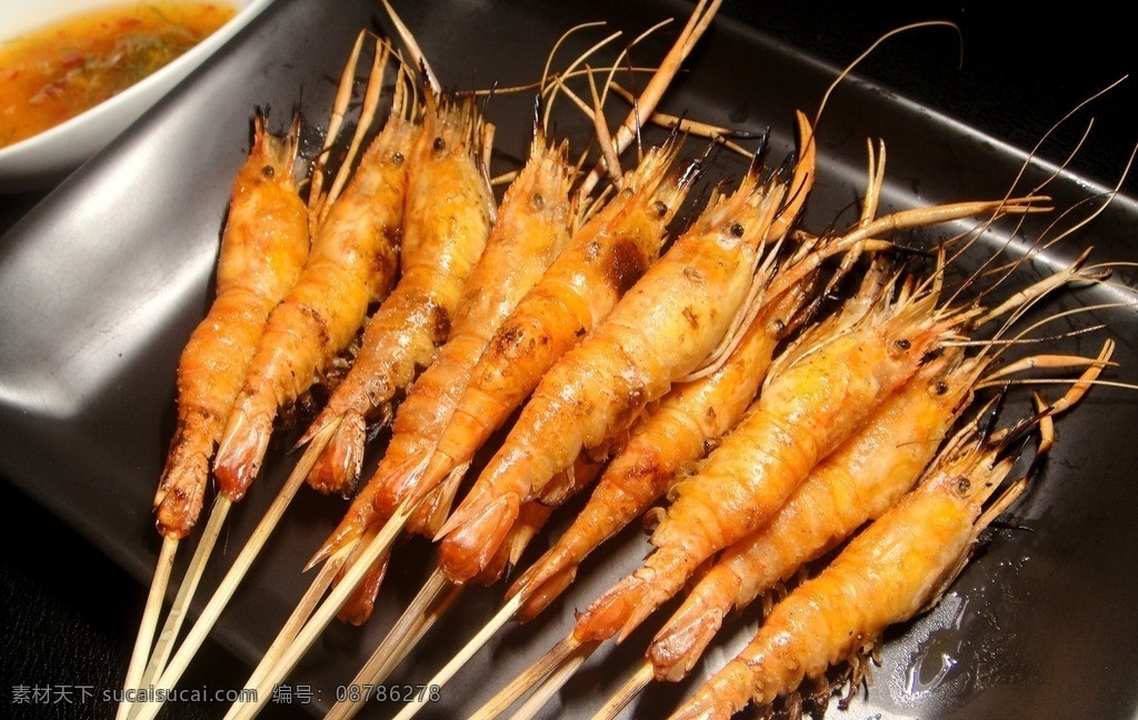 串烧虾 bbq虾 烧虾 盐炸虾 传统美食 餐饮美食