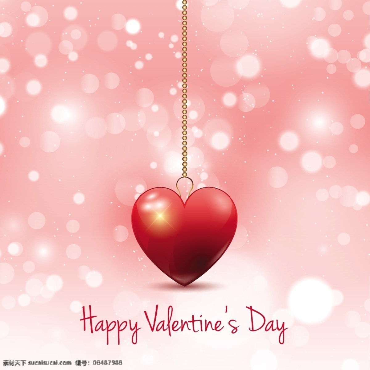 粉红色 背景 心形 吊坠 心脏 卡片 爱情 情人节 庆祝 快乐 情侣 浪漫 美丽 节日 丘比特 问候 二月 年度